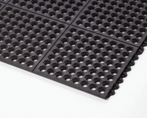 Wykładzina przemysłowa, ergonomiczna System Modułowy, typ Cushion Ease 91 cm x 91 cm, obszar suchy/wilgotny, kolor czarny